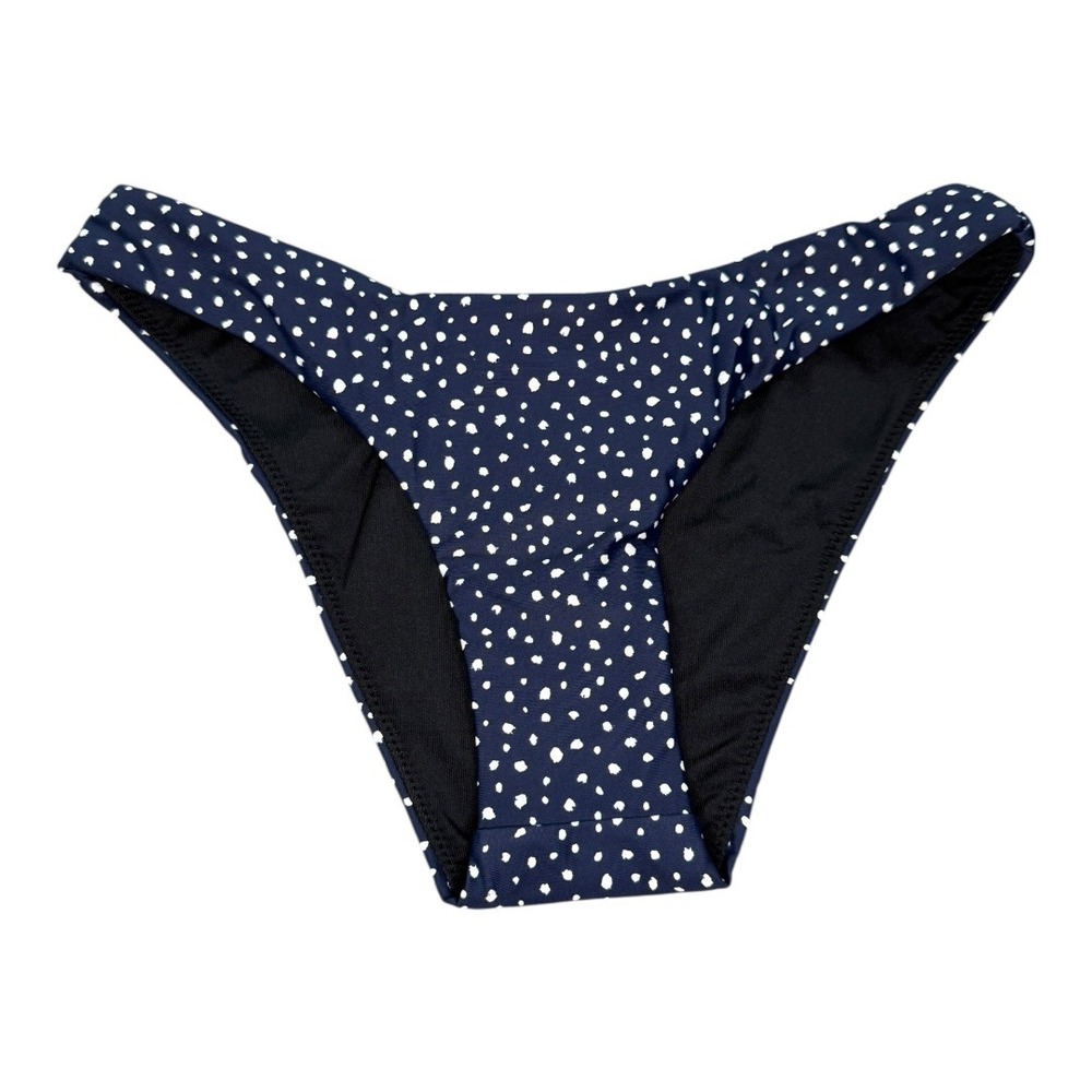 J.Crew Bikini Bottoms Polka Dot Swimsuit Low Rise Navy XXS